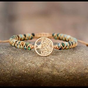 Turqouise Bead Gemstone Charm Bracelet